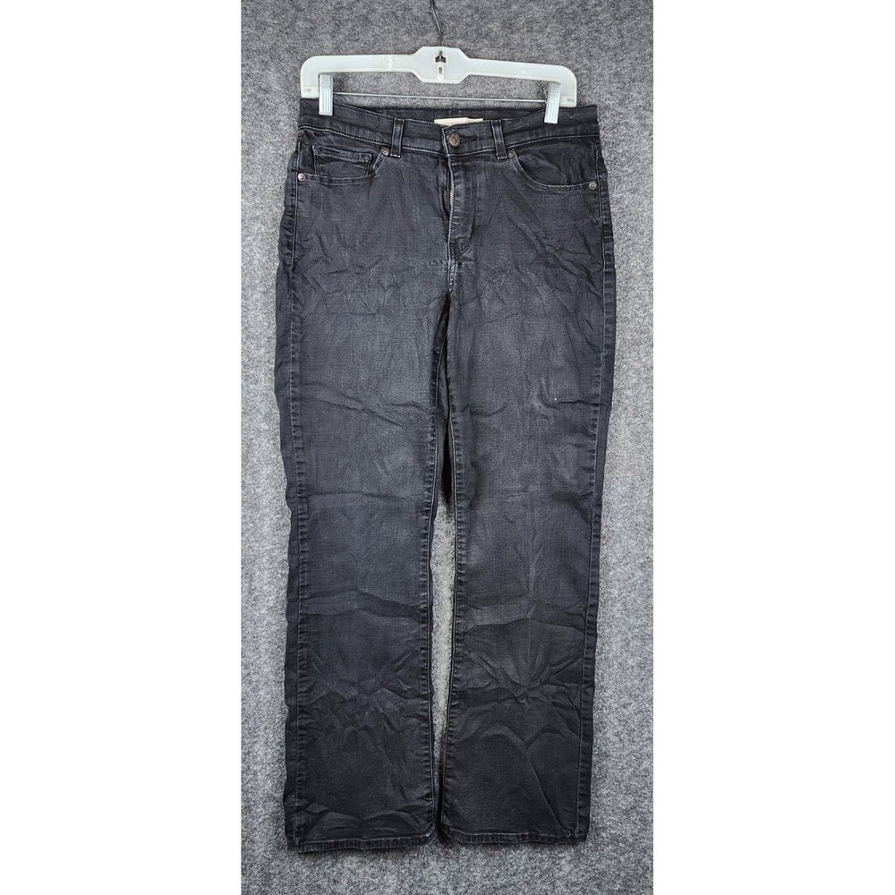 Levis Classic Bootcut Jeans Womens 8 Black Faded Denim Mid Rise Casual